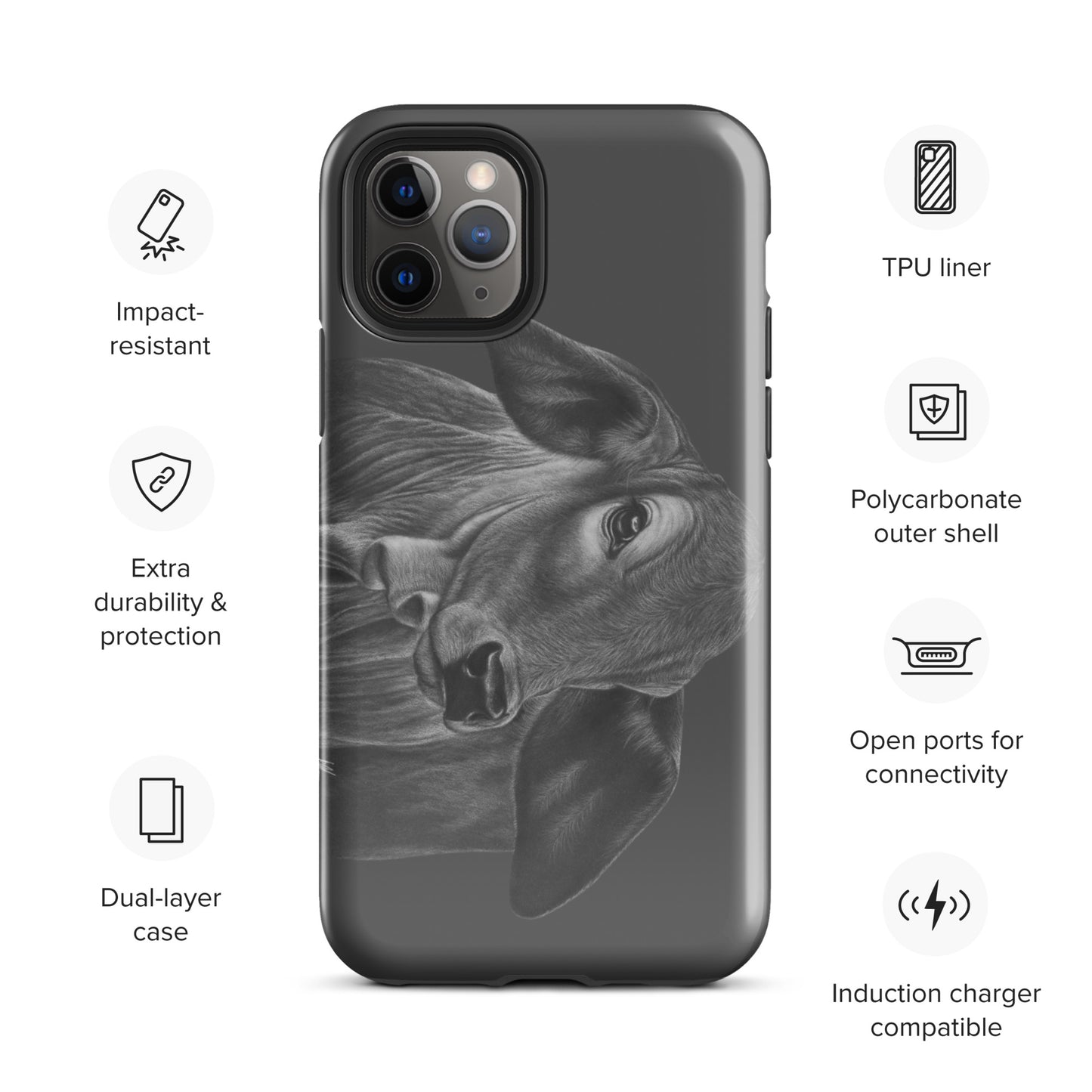 Wrinkly grass puppy Tough Case for iPhone®