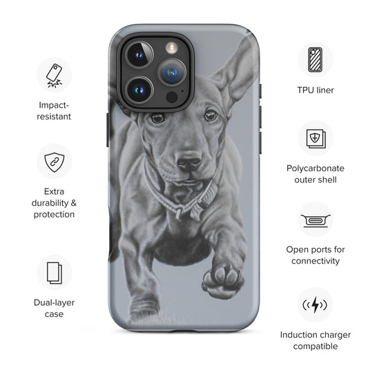 phone case with puppy fine art print
