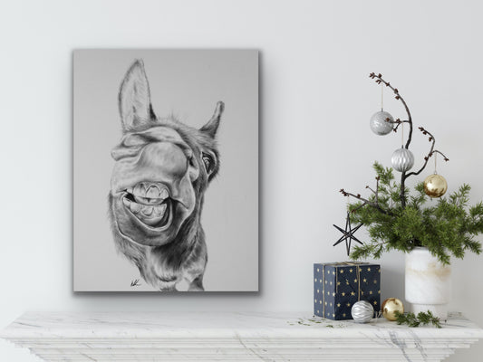 Smile stretched canvas print